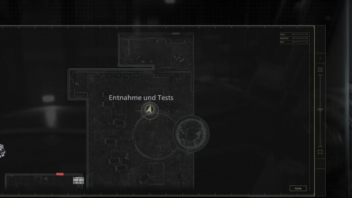 Karte eines großen Raumes.