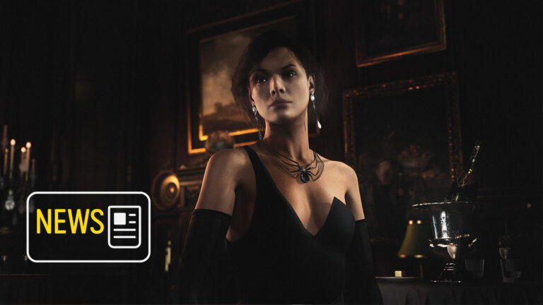 Eine Frau in schickem schwarzen Kleid.