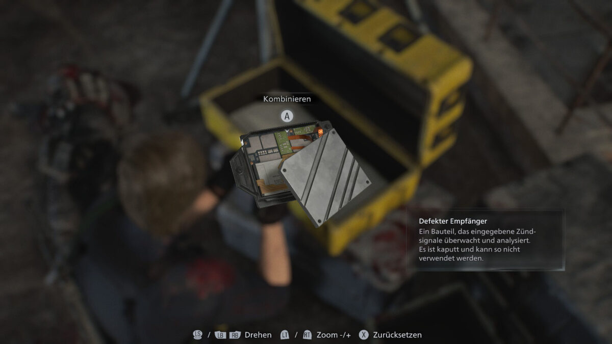 Ein Signalempfänger in einer gelben Box.