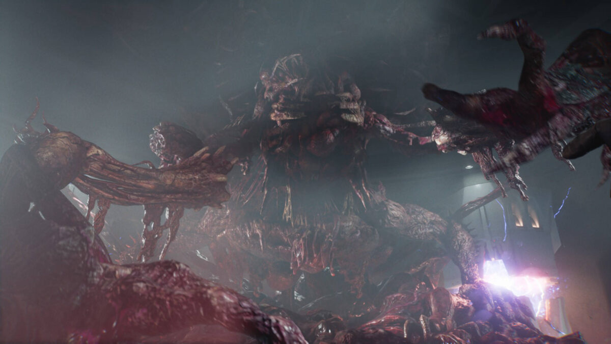 Ein großer mutierter Victor im finalen Bosskampf.