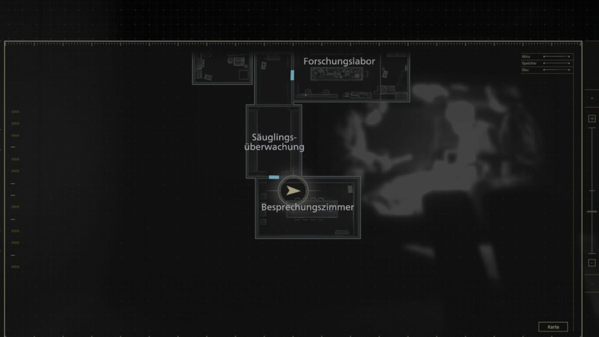 Eine Karte von der Forschungsstation.