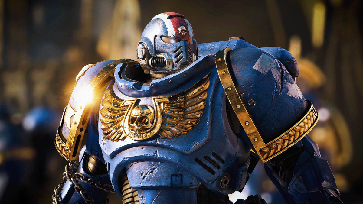 Ein Space Marine aus dem Spiel Warhammer 40k: Space Marine 2.