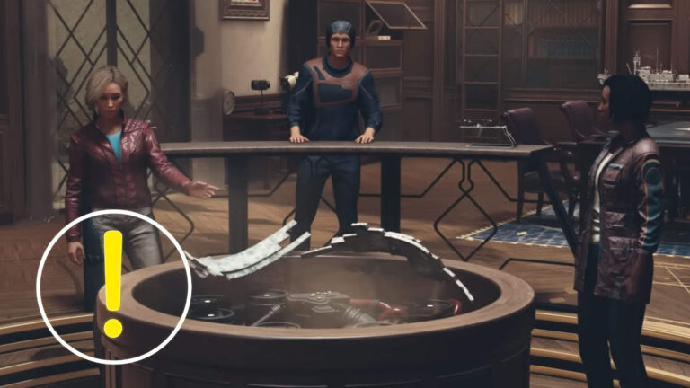 Inside Constellation’s headquarters, the members gather around a table covered with artifacts.