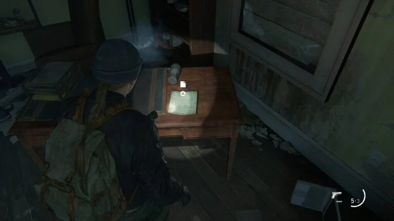 Artefakt Notiz von Seth in Hütte in The Last of Us 2