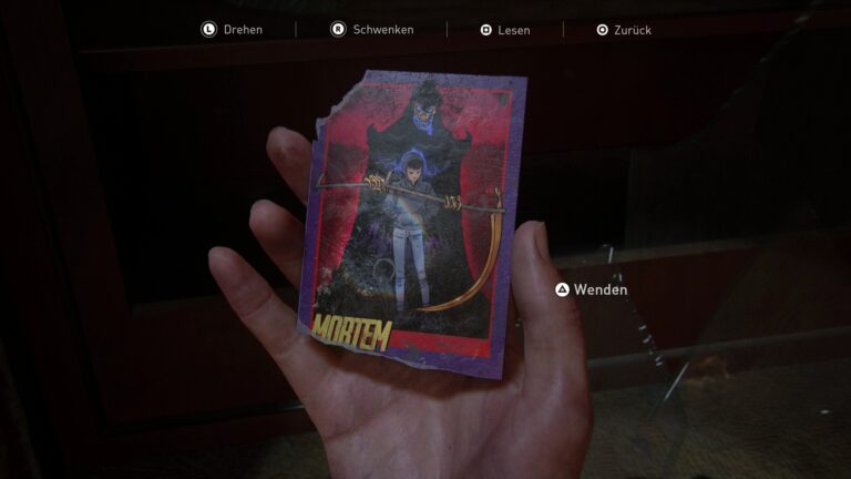 The trading card Mortem in The Last of Us 2.