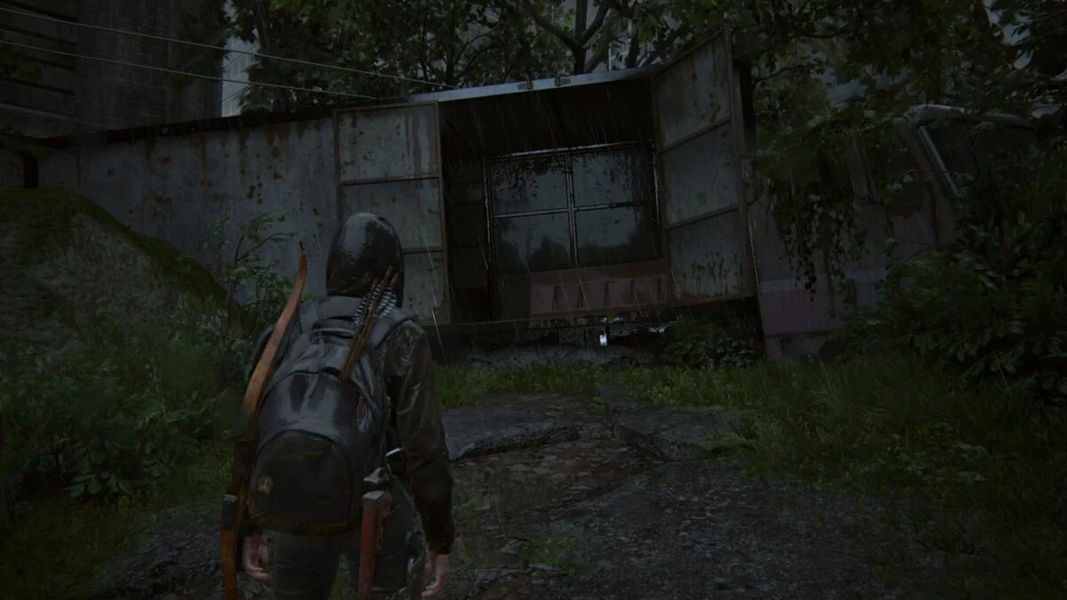 Ellie steht in The Last of Us 2 vor einer offenen Lkw-Ladefläche.
