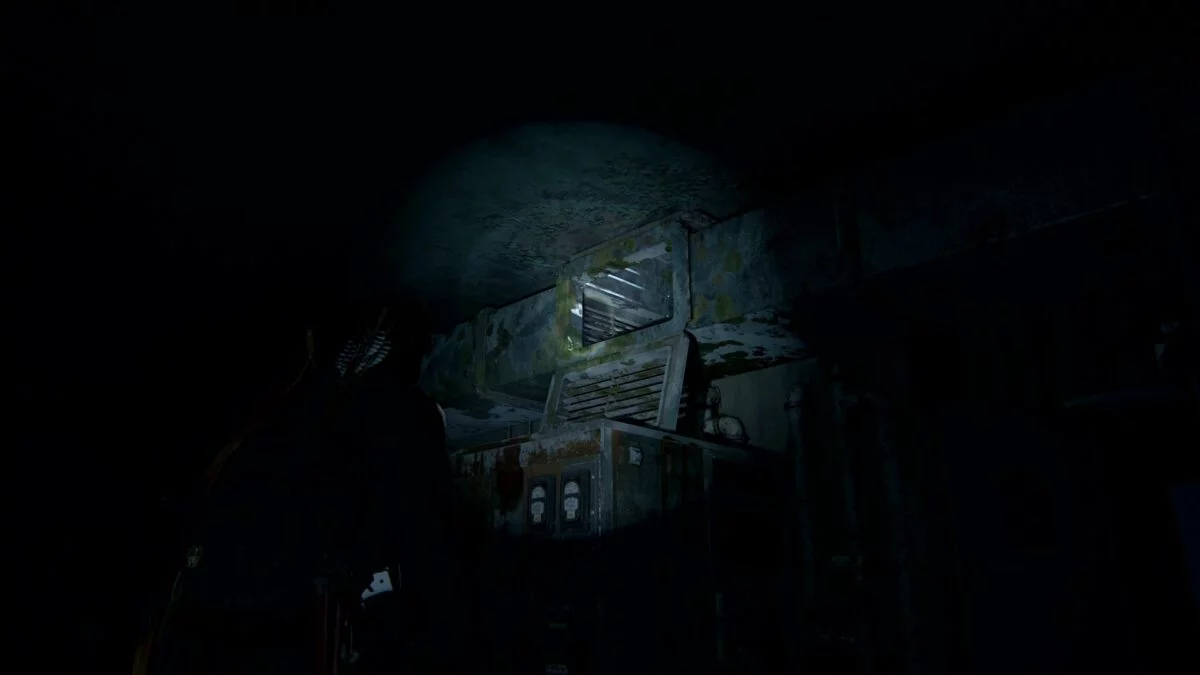 Ellie steht in The Last of Us 2 vor einem Luftschacht.