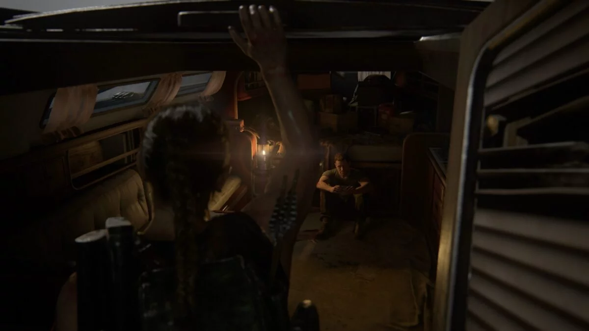 Abby findet Owen in The Last of Us 2 auf seiner Jacht.