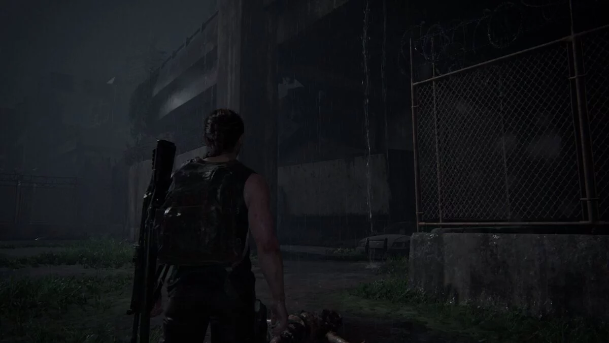 Abby steht in The Last of Us 2 vor dem Zugang auf die zerstörte Brücke.