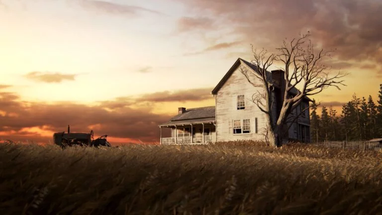 Eine alte Farm in The Last of Us 2.