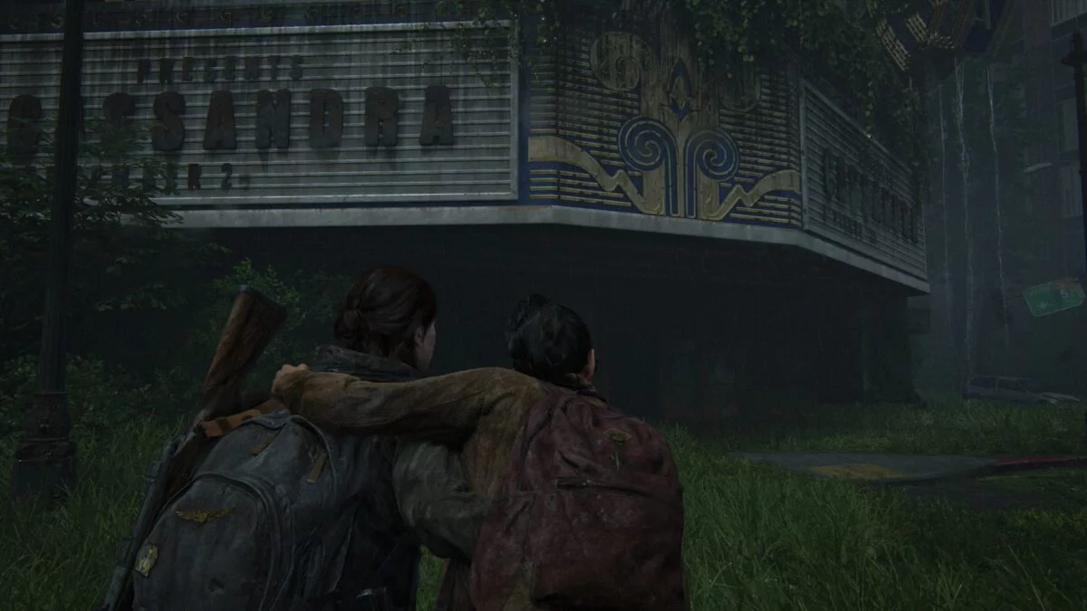Ellie hilft Dina auf das Theater in The Last of Us 2 zuzugehen