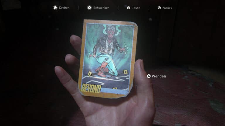 Front side of the trading card Beyond in The Last of Us 2.
