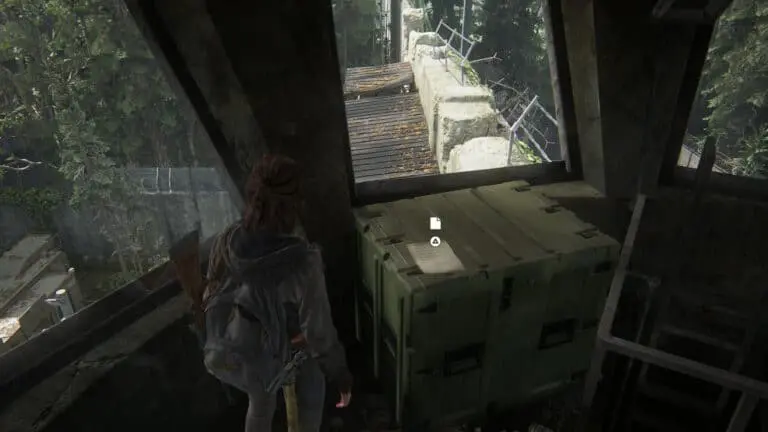 Auf der Kiste im Wachturm in The Last of Us 2 liegt das Artefakt Isaacs Befehle