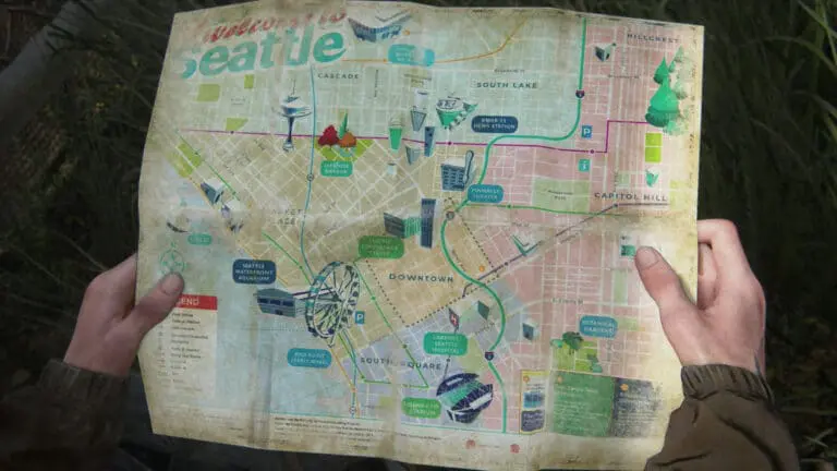 Full The Last Of Us 2 map for downtown Seattle