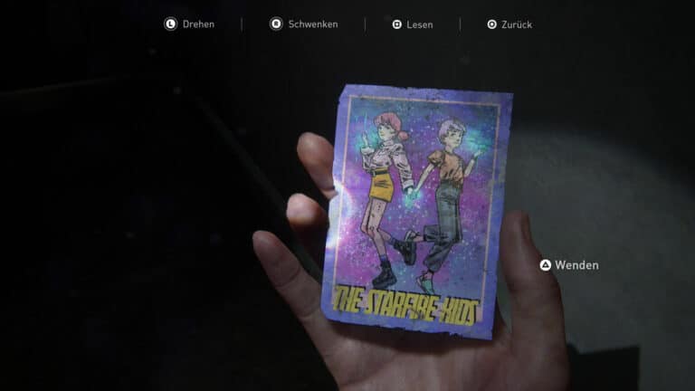 Trading card The Starfire Kids in The Last of Us 2