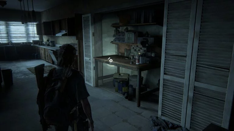 Werkbank im Wandschrank in Apartment #1 in der Union Street in The Last of Us 2