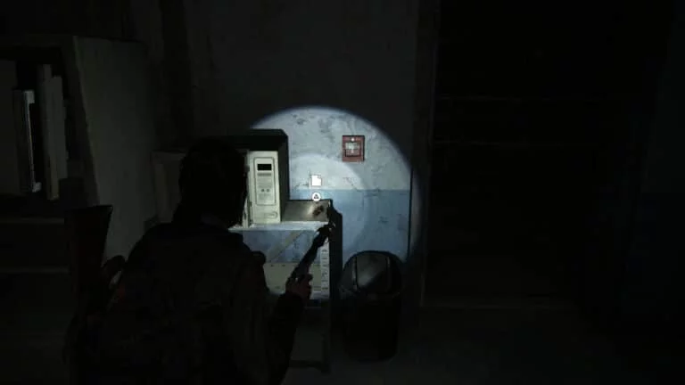 Neben der Mikrowelle liegt das Artefakt Geschnitzte Statue in The Last of Us 2