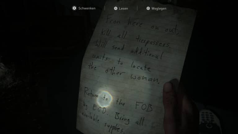 The artifact Isaac´s Mandate in The Last of Us 2.