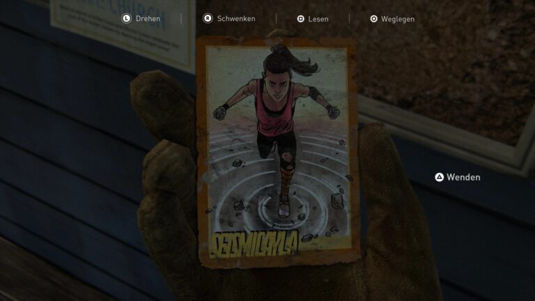 Trading card Seismicayla in The Last of Us 2