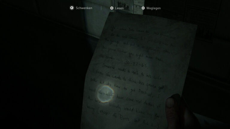 Das Artefakt "Dales Kombination" in The Last of Us 2.