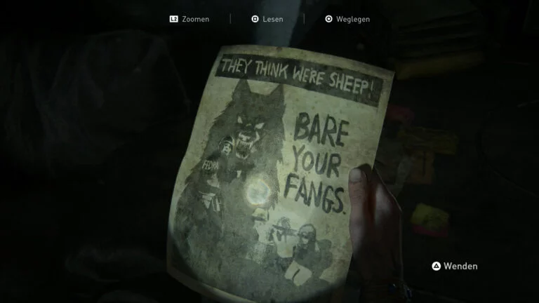 Das Artefakt "Kommt zur WLF- Notiz" in The Last of Us 2.