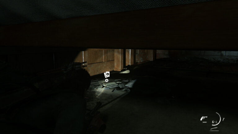 Sammelkarte Reverb liegt unter einem Bett versteckt in The Last of Us 2.