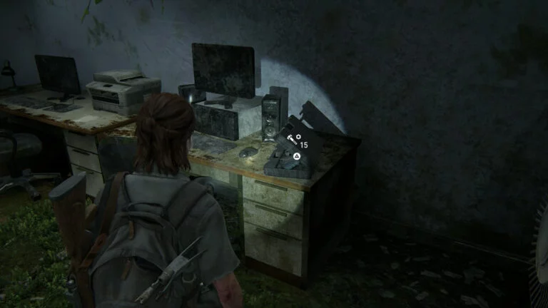 15 Upgrade-Teile im Büro der Fahrradwerkstatt in The Last of Us 2