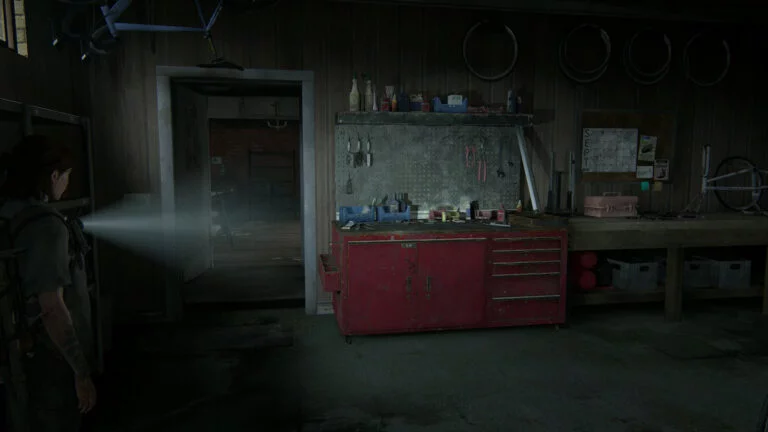 Die Werkbank in der Fahrradwerkstatt in Hillcrest in The Last of Us 2.