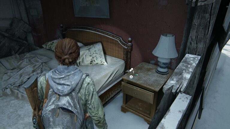 Supplements on a nightstand in The Last of Us 2