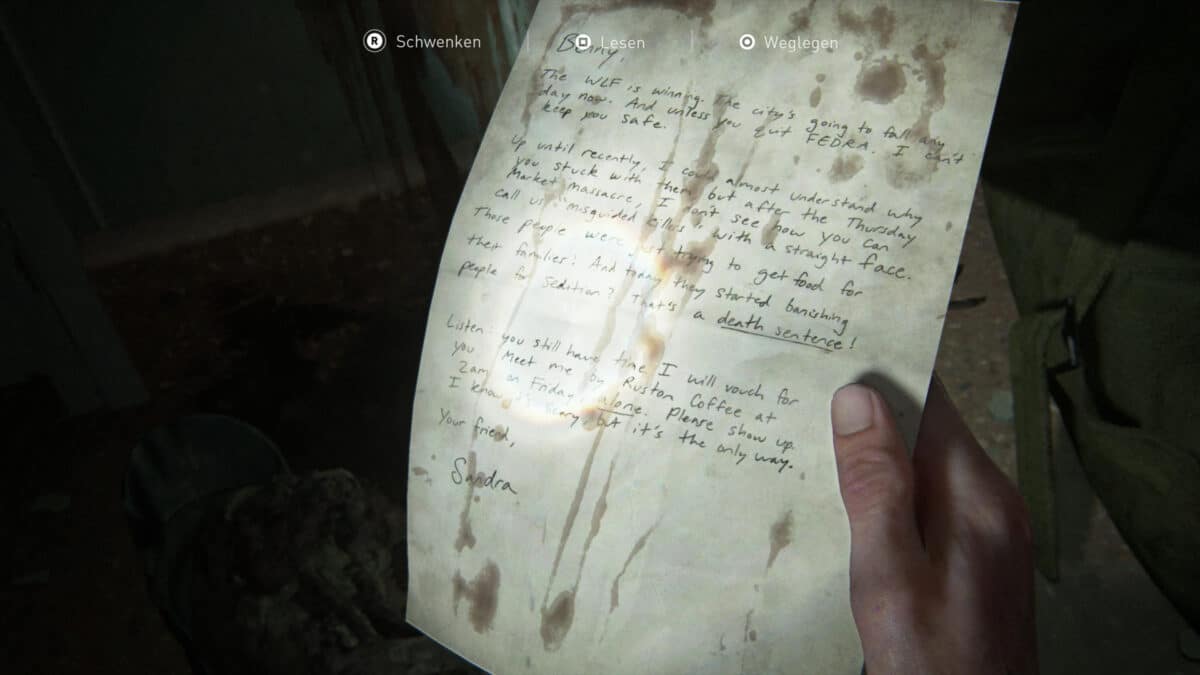 The Last of Us 2 - Seattle Tag 1 (Ellie): Sammelobjekte, Safes