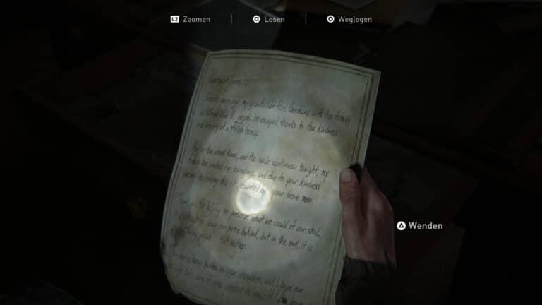 Das Artefakt Brief von Rabbi Saunders in The Last of Us 2