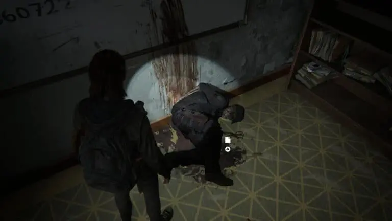 Bei einer Leiche liegt das Artefakt Letzter Bericht von Lt. Torres in The Last of Us 2