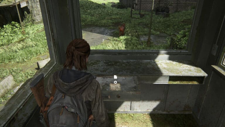 In the guard house of the roadblock there is a drawer with the artifact Street Drawing in The Last of Us 2.