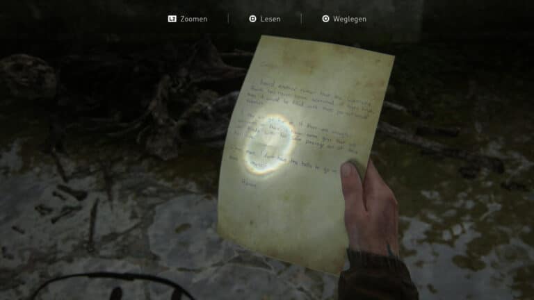 The artifact Cache Hunter Note in The Last of Us 2.