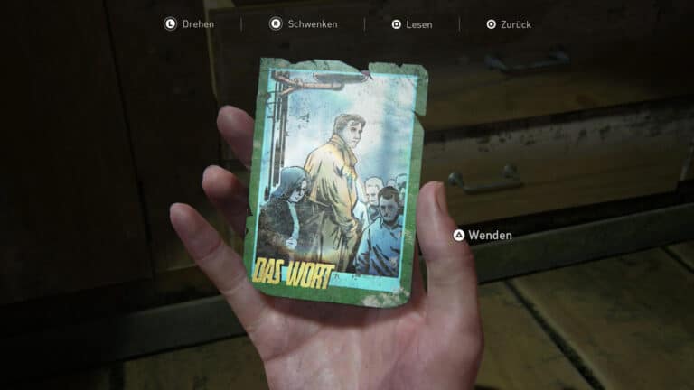 The trading card Das Word in The Last of Us 2.