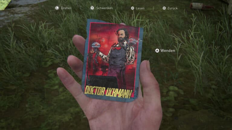 The trading card Dr. Uckmann in The Last of Us 2