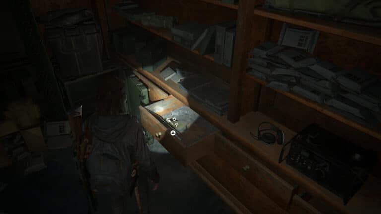 Upgrade-Teile im Concierge-Büro in The Last of Us 2