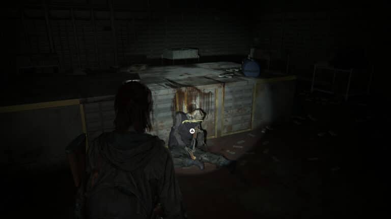 The pumpgun can be found in the hands of the skeleton in The Last of Us 2.
