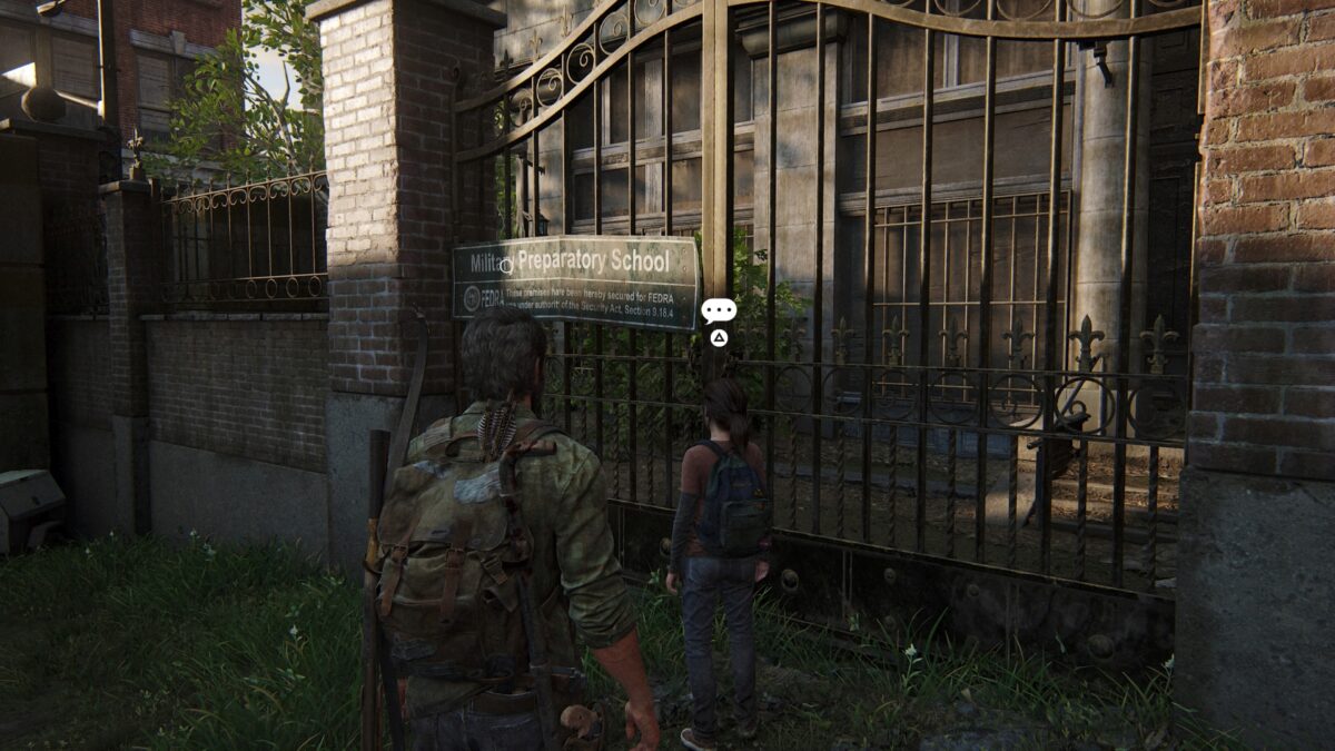 An der Militärschule könnt ihr eines der freiwilligen Gespräche in The Last of Us Part 1 führen.