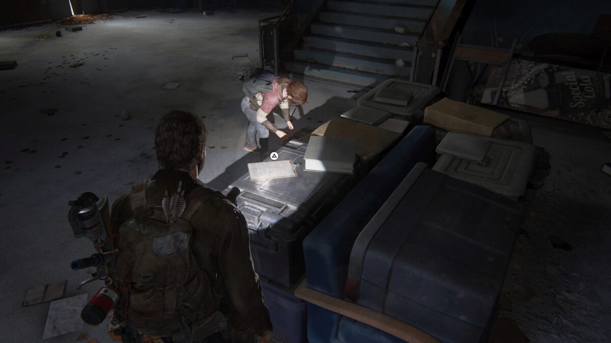 An diesem Klemmbrett ergibt sich eines der freiwilligen Gespräche in The Last of Us Part 1.