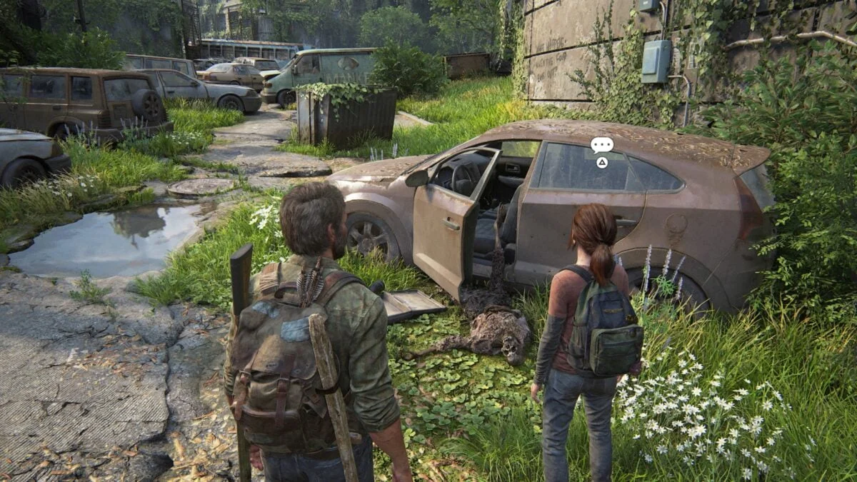 Das nächste freiwillige Gespräch führt ihr mit Ellie an diesem Autowrack.