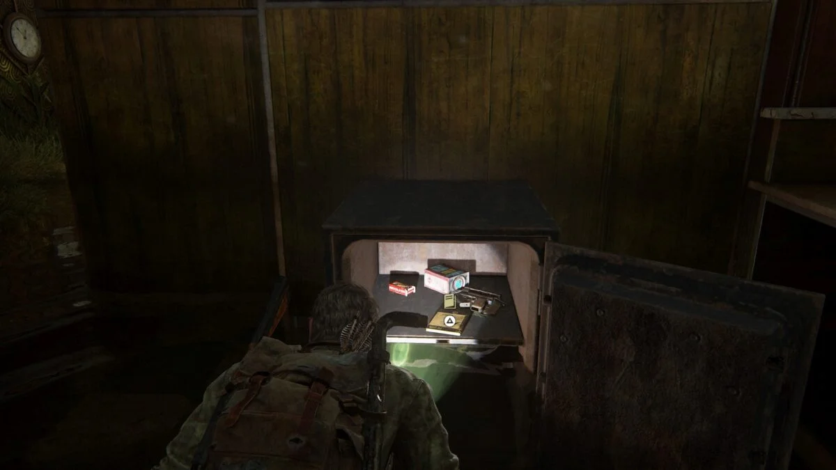 Im Safe hinter der Hotelrezeption liegt das dritte Trainingsbuch in The Last of Us Part 1.