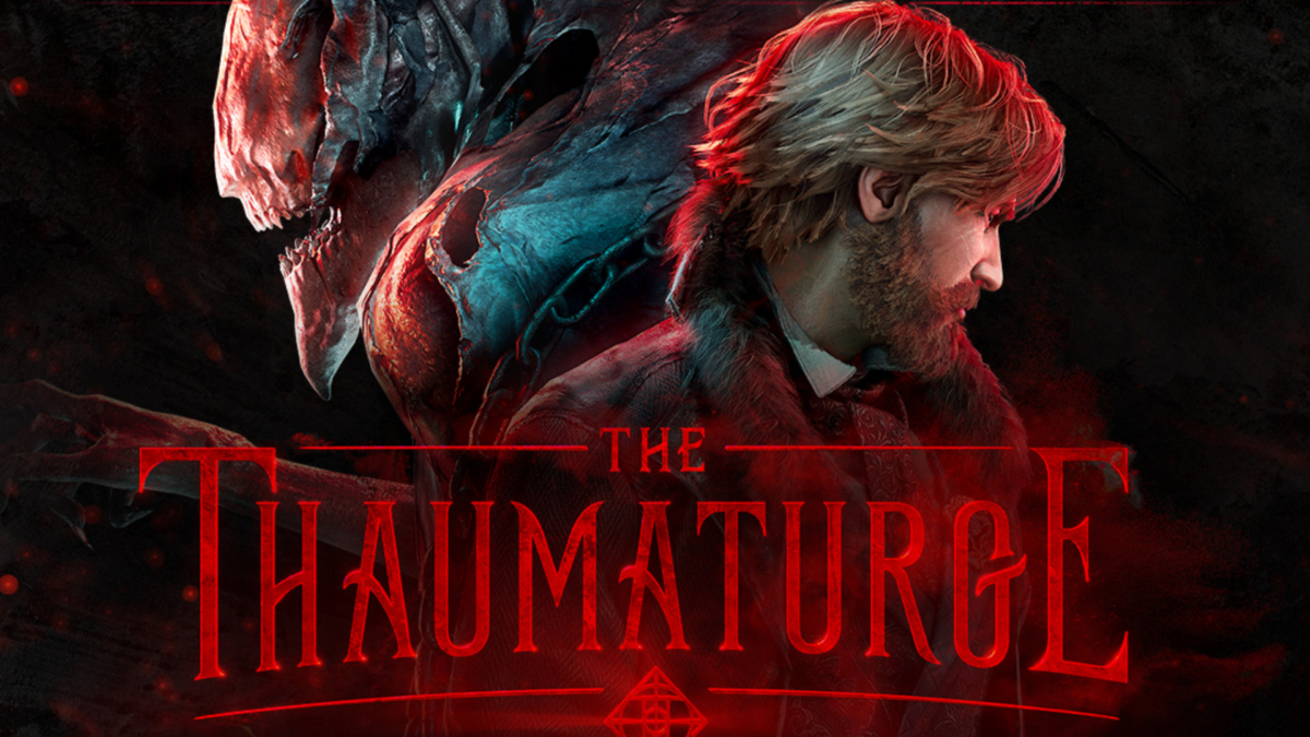 Das Cover des Rollenspiels The Thaumaturge zeigt einen Mann mit Bart und ein alienartiges Monster.