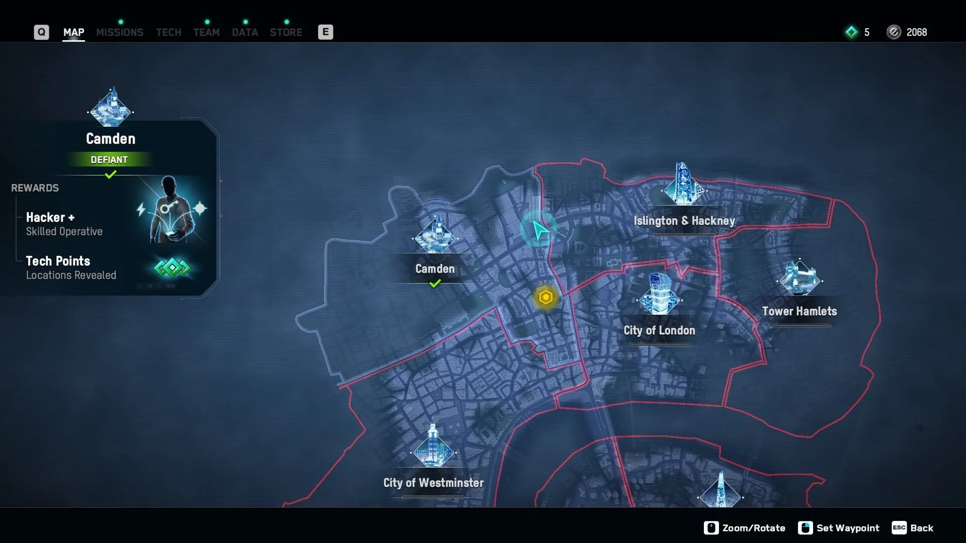 Watch Dogs Legion Map of Boroughs