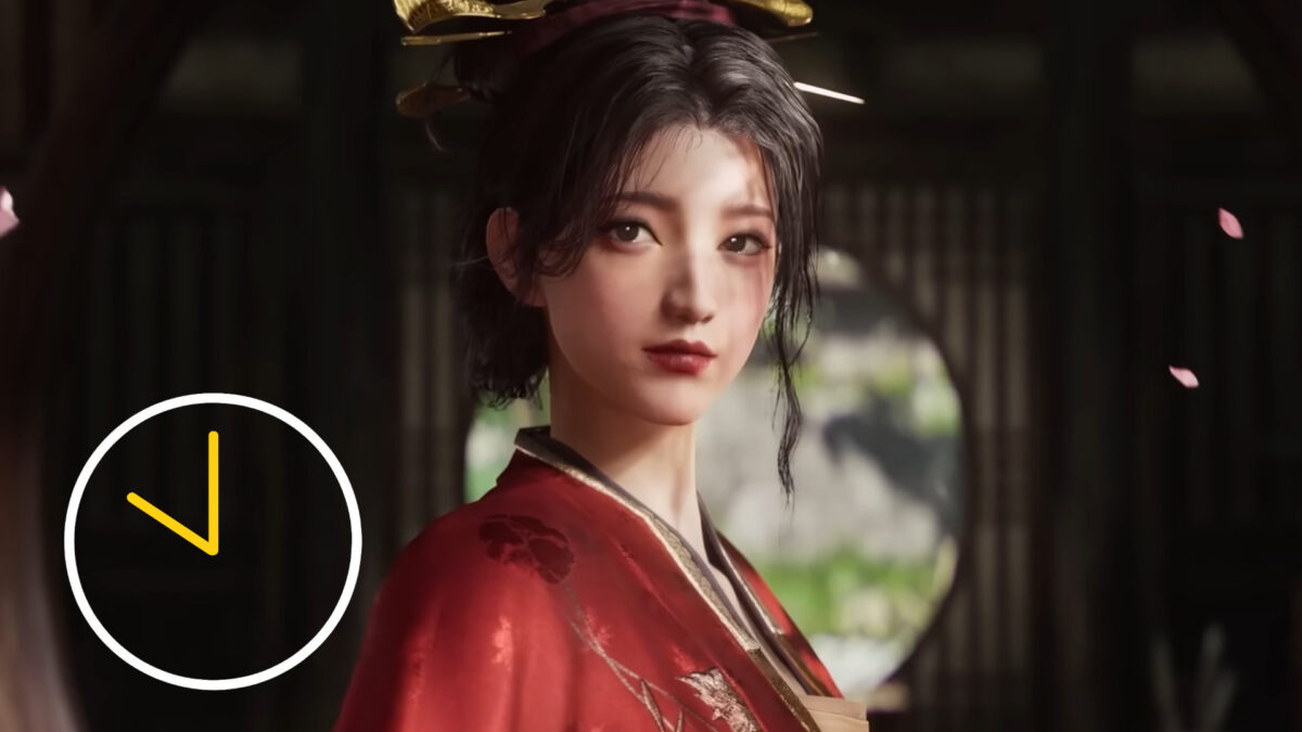 An Asian-looking woman in traditional Chinese clothing.