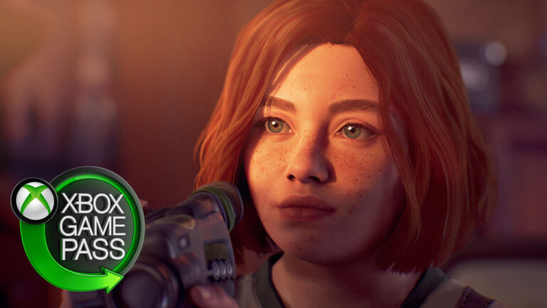 Ein Mädchen mit roten Haaren und Camcorder in der Hand.