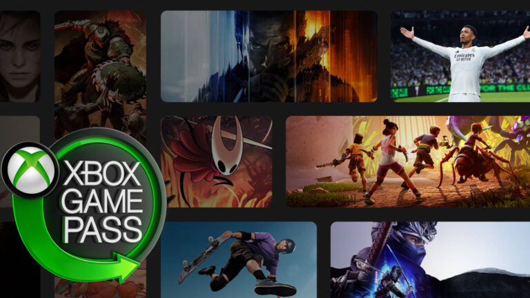 Xbox Game Pass Ultimate mit Logo und Spieleauswahl aus Action, Sport und Indie-Games – Abo-Service für Xbox und PC mit großer Spielebibliothek.