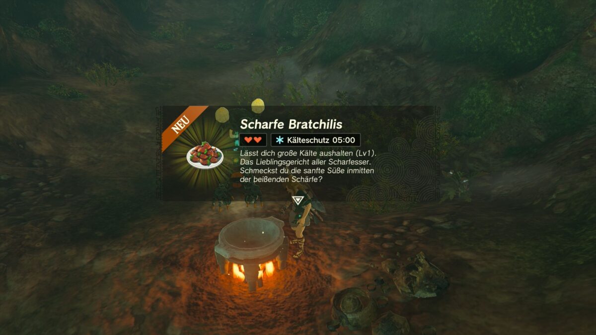 Die Scharfen Bratchilis schützen Link in Zelda: Tears of the Kingdom vor Kälte.