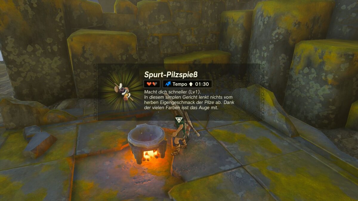 Richtig kombiniert liefern die Gerichte in Zelda: Tears of the Kingdom Heilung und einen positiven Effekt. 