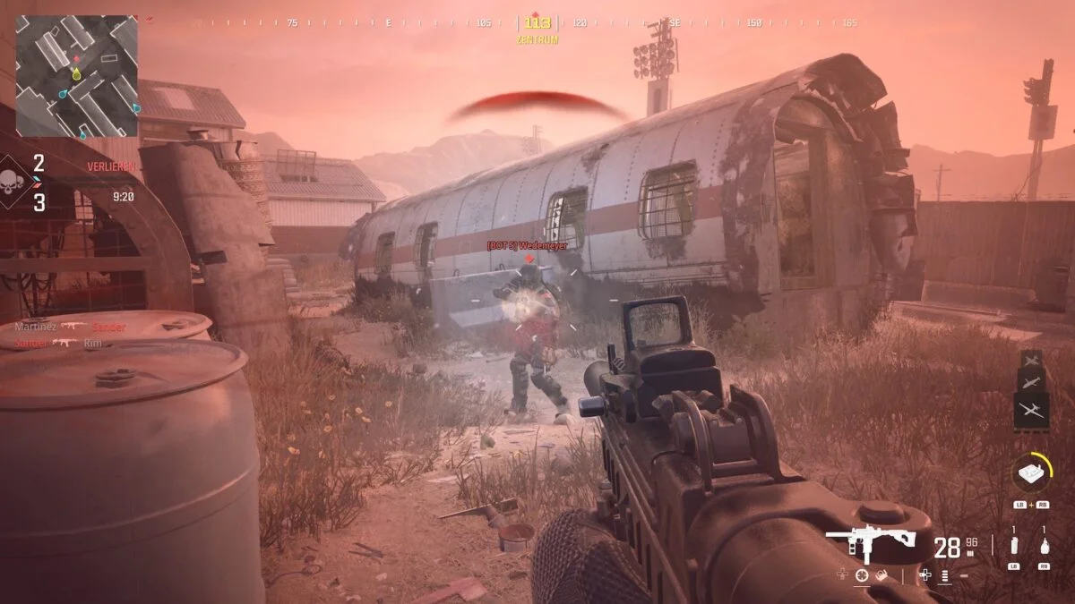 Wie früher: Sobald Gegner in Modern Warfare 3 ihre Waffe abfeuern, werden sie zusätzlich als roter Punkt auf der Minimap angezeigt. © Sledgehammer Games / Activision